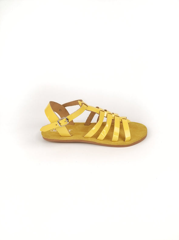 ARPIDES YELLOW LEATHER SANDALS