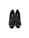 KIRA GLOSSY BLACK LEATHER LOAFERS